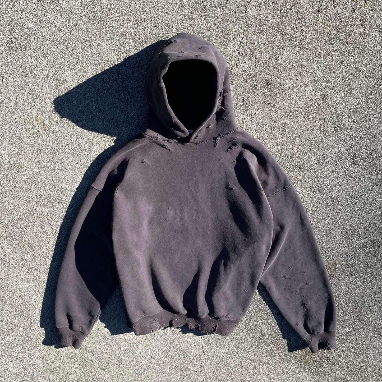 Distressed Black Hood