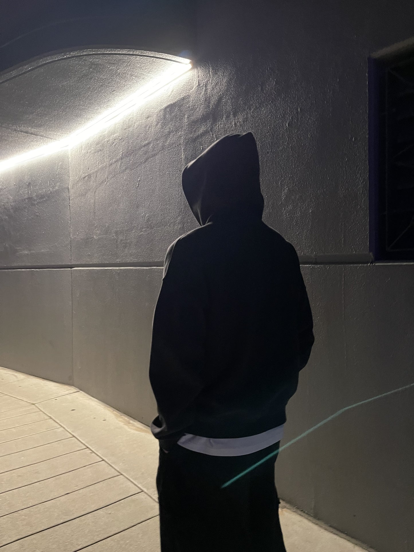 Night Black Blank Hoodie